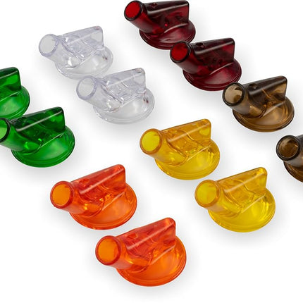Carlisle FoodService Products Stor N' Pour Plastic Bottle Spouts, Pour Spouts, Bar Spouts with Break Resistant for Bar, 1.5 X 1.5 X 1.25 Inches, Assorted, (Pack of 12)