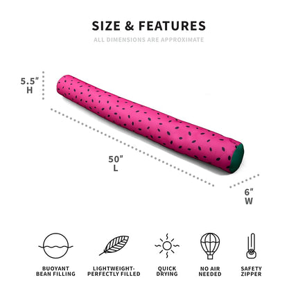 Bouée Big Joe Noodle sans gonflage nécessaire, maille double face melon d'été, tissu à séchage rapide, géante 1,20 m