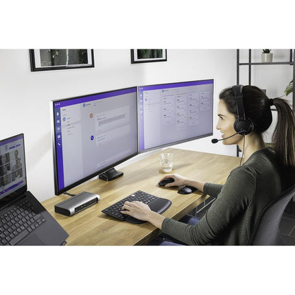 Kensington Monitor Arm with Vesa Mount - Monitor Arm for Two Screens with One-Touch Height Adjustable Settings, Dual Monitor Arm for Home Office, Monitor Mount with Gas Spring, Black (K59601WW)