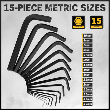 ELEAD 41-Piece Hex and Torx Key Set, Allen Key Set with Torque Handle, Standard SAE(0.028"-3/8") & Metric(0.7mm-10mm) & Torx(T9-T50) in Storage Case, Heat Treated Chrome Vanadium Steel