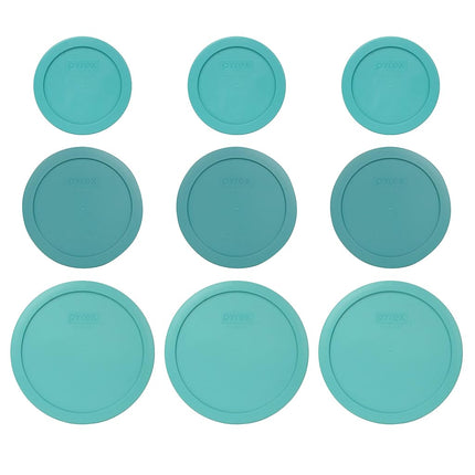 Pyrex (3) 7200-PC 2-Cup, (3) 7201-PC 4-Cup, and (3