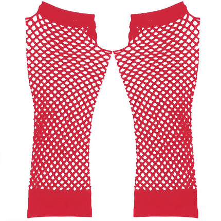 Amscan 397288.40 Accessoires de fête costumée, longs gants résille, rouges, taille unique, lot de 2