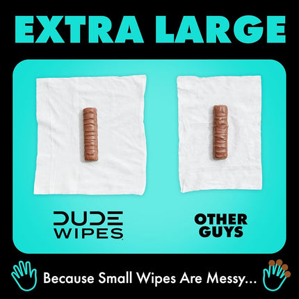 Dude Products Wipes Flushable Wet Wipes Dispenser, Mint Chill, 48Count - Scented Wet Wipes with Vitamin-E, Aloe, Eucalyptus & Tea Tree Oils for at-Home Use, Septic & Sewer Safe, Pack of 1