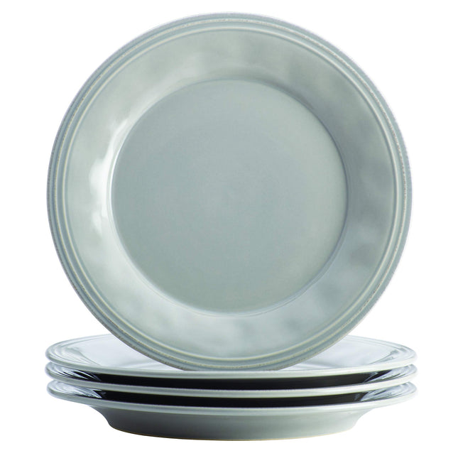 Vajilla Rachael Ray Cucina de gres de 16 piezas, gris sal marina