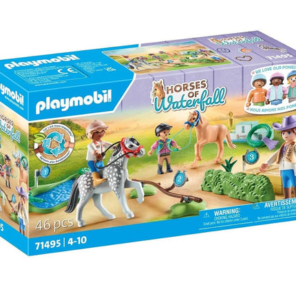 Playmobil 71495 Horses of Waterfall: Pony Tournament, exciting competitions for young champions, featuring extensive accessories, detailed play sets suitable for children ages 4+