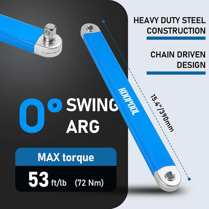 Impact Ready Offset Extension Wrench, Tight Reach Extension Wrench Set