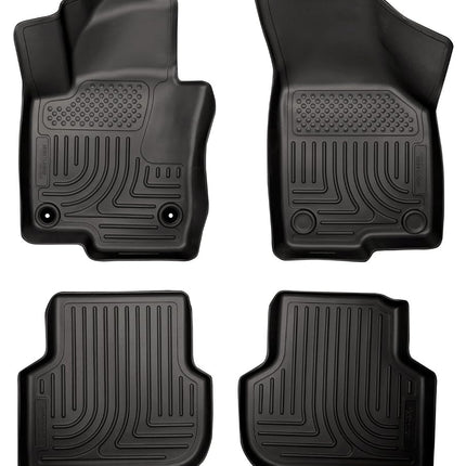 Husky Liners 98831 Fits 2011-18 Volkswagen Jetta SEL Sedan Weatherbeater Front & 2nd Seat Floor Mats, Black