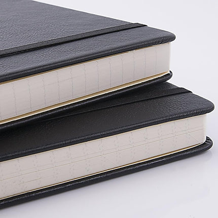 Ruled Notebook/Journal - Lined Journal for Writing, 5.75'' x 8.4'' Notebook Journal, 146 pages Faux Leather Notebook with Thick Paper, Waterproof Hardcover, Elastic Closure