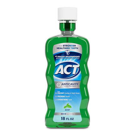 ACT Alcohol Free Anticavity Fluoride Rinse, Mint -
