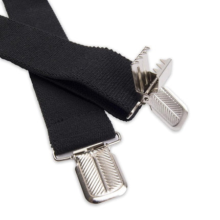 Tirantes ajustables Dickies para hombre de 1 1/2 pulgada, sólidos, con clip recto y espalda en X, Negro, Mediano