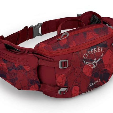 Osprey Savu 5 Lumbar Bike Hydration Pack, Claret Red, One Size