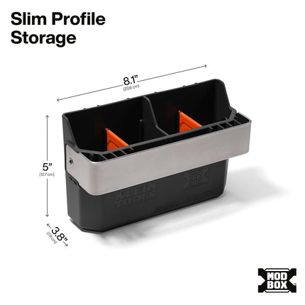 54814MB MODbox Tool Carrier, Modular Tool Storage System Side Mounting Accessory, Easy One-Handed Attachment and Slim Profile
