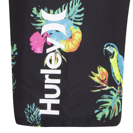 Bañador Hurley para niño, de quita y pon, multicolor/estampado floral de loros, 2T