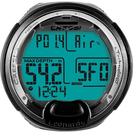 CRESSI since 1946 - Leonardo Diving Computer - Air/Nitrox/Depth Gauge Mode - Black/Black, One Size, Adult Unisex