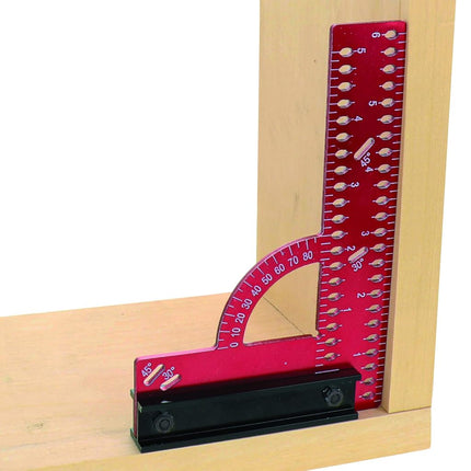 Milescraft 8409 MC-Square150 Imperial Framing Square – 6” x 4” Aluminum Carpenter Square for Woodworking with Removeable Fence