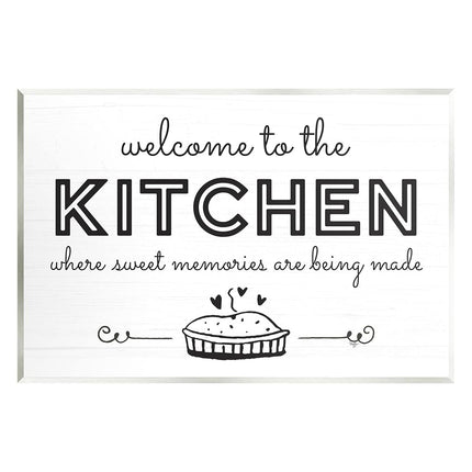 Stupell Industries Welcome to Kitchen Fresh Baked Pie Rustic Phrase, Design by Mollie B.