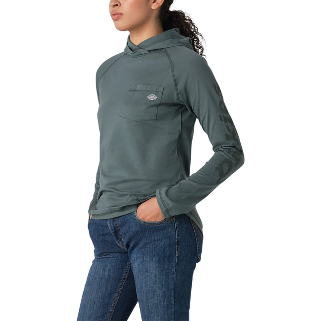 Dickies Women's Cooling Performance Sun Shirt, Lincoln Green, X-Large