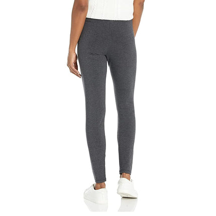HUE Women's Ultra Leggings with Wide Waistband, Full and Capri Length, Graphite Heather, M