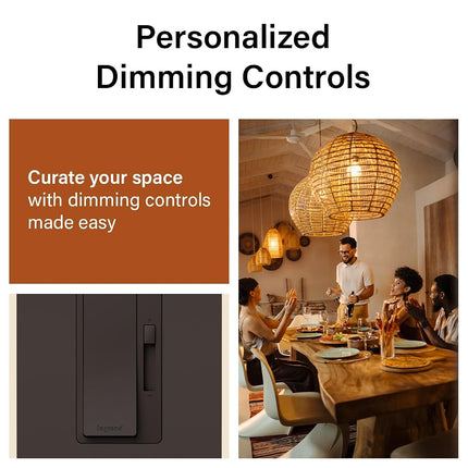 Legrand Radiant 150-Watt Single-Pole/3-Way LED Advanced Dimmer, Dark Bronze