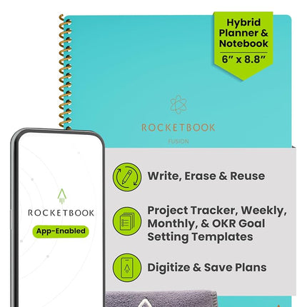 Rocketbook Neptune Teal 6 Inch x 8.8 Inch 42 Page 