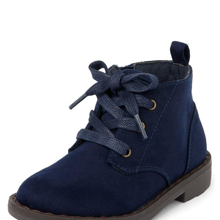 Botines cortos de niño y bebé Gymboree, azul marino, 3 anchos para niño grande