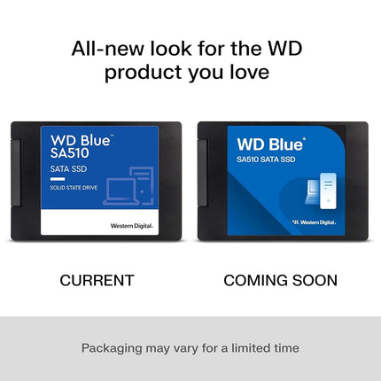 WD Blue SA510 SSD, 2TB 2.5" SATA SSD, Read speeds up to 560 MB/s, Includes Acronis True Image for WD, Disk & Cloning Migration, Backup & Recovery, Ransomware Protection Upgrade for PC/Laptop