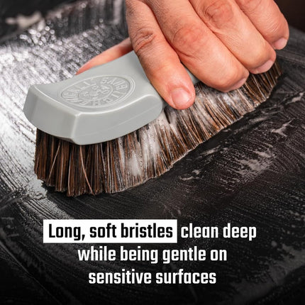 Chemical Guys Acc_S95 Long Bristle Horse Hair Leather Cleaning Brush, 1 Pack