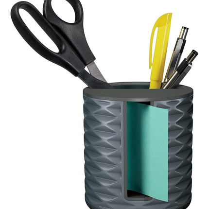 Post-it Note Dispenser, Vertical Design, Pop-Up Notes, Black with Grey Geometric Pattern, 1 Aqua Splash 3 in x 3 in Super Sticky Note Pad