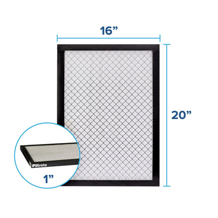 Filtrete High Performance Air Filter 2500 MPR EAX00-4, 16 in x 20 in x 1 in (40.6 cm x 50.8 cm x 2.5 cm), 4 packs per case