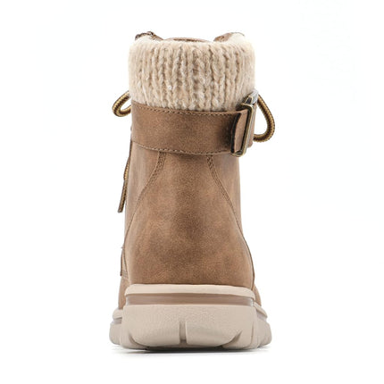 CLIFFS BY WHITE MOUNTAIN Women's Hearty Boot, Tan/Fabric/Sweater, 7.5 UK