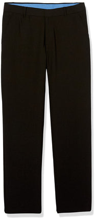 IZOD Boys' Bi-Stretch Flat Front Dress Pant, Black