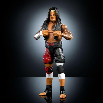 Mattel WWE Top Picks Elite Action Figure & Accessories Set, Solo Sikoa 6-inch Collectible with Swappable Hands, Ring Gear & 25 Articulation Points, HWX37