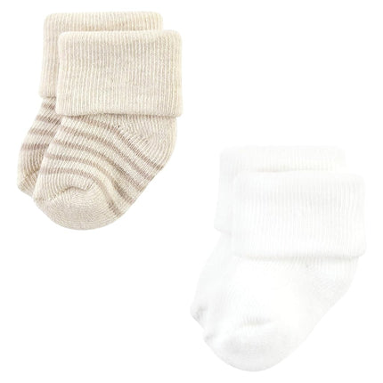 Hudson Baby Chaussettes en éponge et en coton riches unisexe pour nouveau-né, rayures sarcelle et marron, 6-12 mois, rayures sarcelle et marron, 6-12 mois