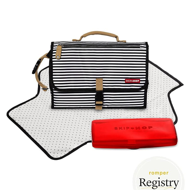 Skip Hop Pronto Mini Changer Black and White Stripe