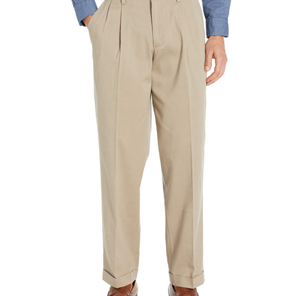 DOCKERS Men's Relaxed Fit Easy Khaki Pants-Pleated