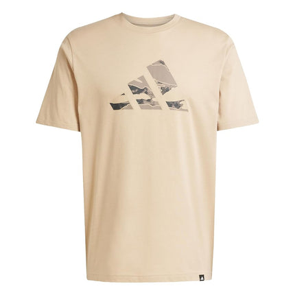 adidas Men's Camouflage Graphic T-Shirt, Warm Sandstone/Logo, M Tall