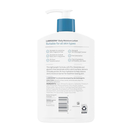 Daily Moisture Hydrating Body Lotion Fragrance Free, 16 Fl Oz