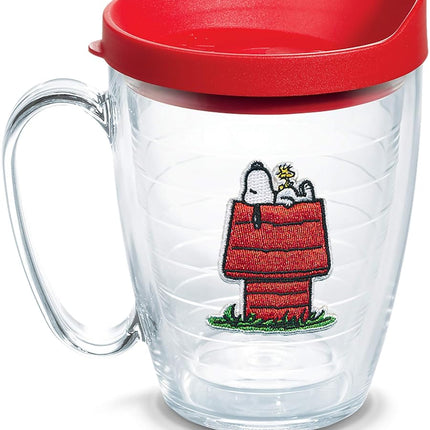 Tervis Peanuts Best Buddies Collection Snoopy Woodstock House Made in USA Double Walled Insulated Tumbler Travel Cup Keeps Drinks Cold & Hot, 16oz Mug, House