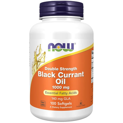 NOW Huile de Cassis Double Force 1000 mg, 100 Gélules