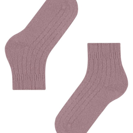 FALKE Women's Bedsock Rib W Hp Wool Cashmere Thick Plain Socks 1 Pair, Red Brick 8770, 5.5-8