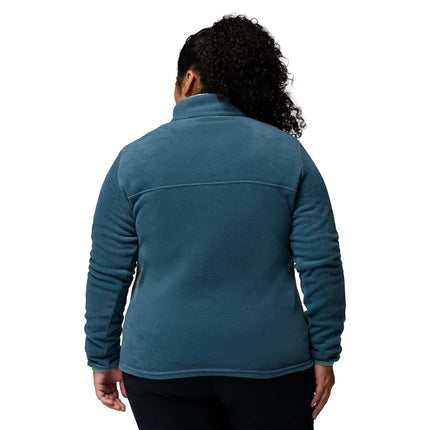 Columbia Women's Benton Springs 1/2 Snap Pull Over 2, Fleece Pull Over, Everblue/Crushed Blue, XXL