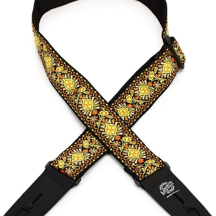 Lock It LIS064 Guitar Strap - Classic Woven, Lemon