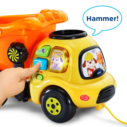 Camión Volquete VTech Brand Drop and Go - Tema de Dibujos Animados para Niños, Ayuda en la Coordinación Ojo-Mano y el Desarrollo de Habilidades Motoras - Exclusivo Online, 1.3 libras