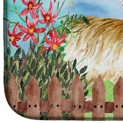 Caroline's Treasures CK1230DDM Morkie Spring Dish Drying Mat, 14 x 21", multicolor