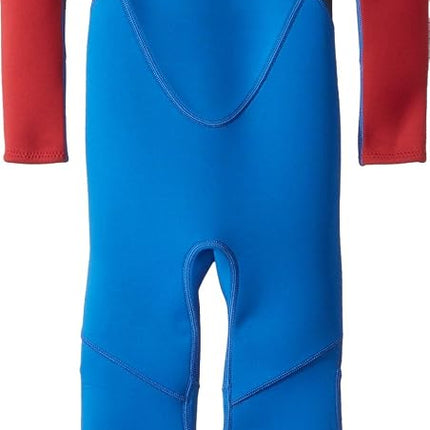 O'Neill Toddler Reactor-2 2mm Back Zip Full Wetsuit, Ocean/Graphite/Red, 2