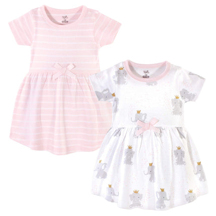 Hudson Baby Baby Girls' Cotton Dresses, Elephant P