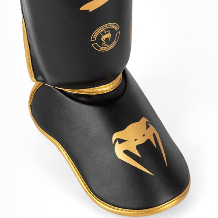 Venum, Challenger Standup Shin Guards, Men's, XL, Black/Gold