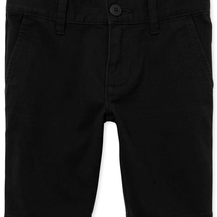 The Children's Place Girls Chino Shorts, Black Sin
