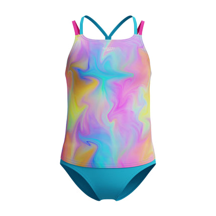Speedo Girl's Swimsuit Two Piece Tankini Thin Stra