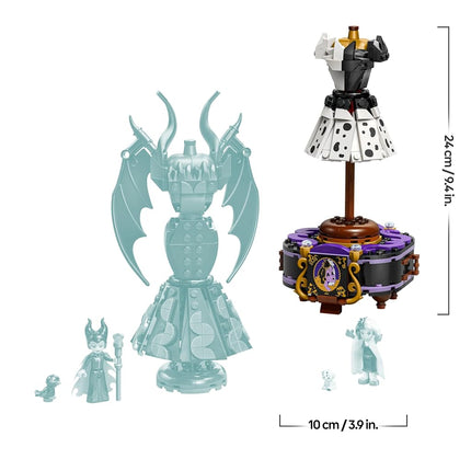LEGO Disney Maleficent's and Cruella De Vil's Dresses - Building Toy for 9+ Year Old Girls & Boys - incl. a Customisable Display Stand, 2 Mini-Dolls & 2 Animal Figures - Birthday Gift for Fans - 43262